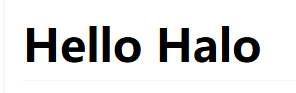 Hello Halo